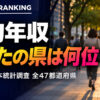 平均年収 都道府県ランキング2025｜全47・最下位と男女差も