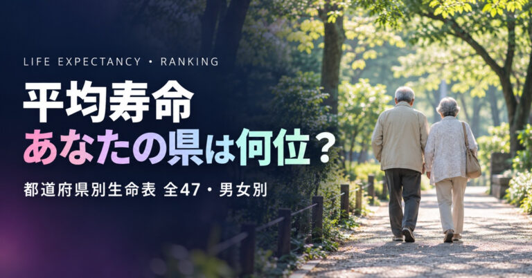平均寿命 都道府県ランキング 男女別｜令和2年 1位と最下位は？
