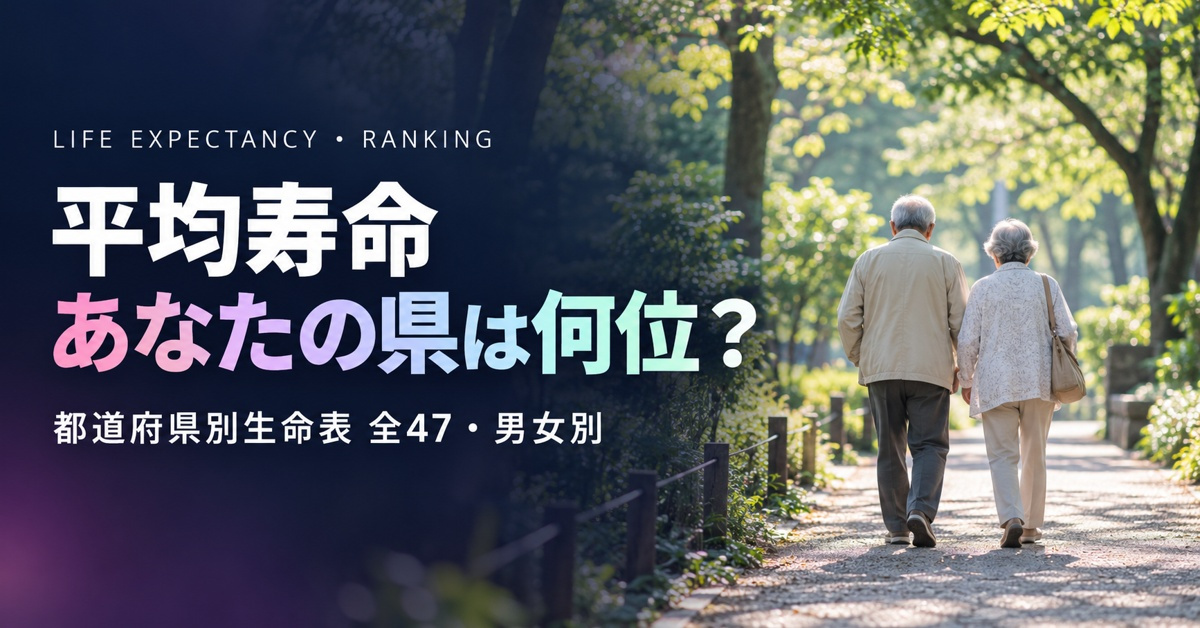 平均寿命 都道府県ランキング 男女別｜令和2年 1位と最下位は？