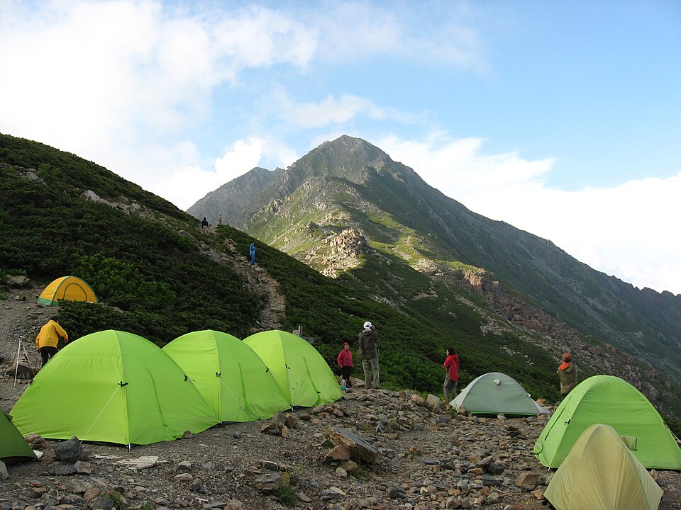 北岳山荘から見た北岳