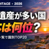 世界遺産の数 国別ランキング2026｜登録数TOP20・日本は何位？