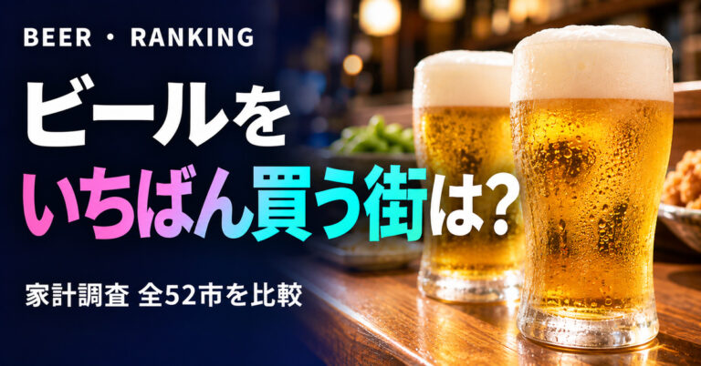 ビールの消費量（購入額）都市別ランキング【家計調査】全52市