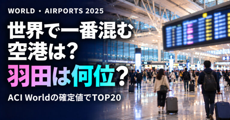 世界の空港 旅客数ランキング2025【TOP20・羽田は何位】