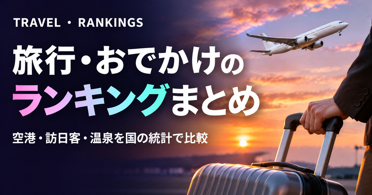 旅行・おでかけのランキングまとめ