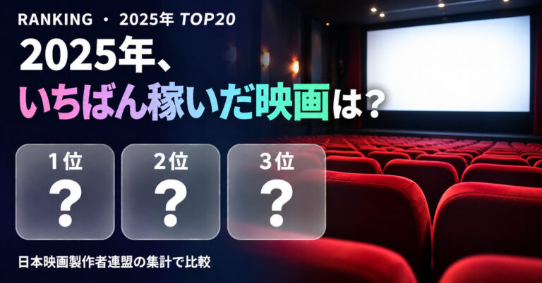 2025年の映画興行収入ランキングTOP20｜邦画・洋画の総合順位