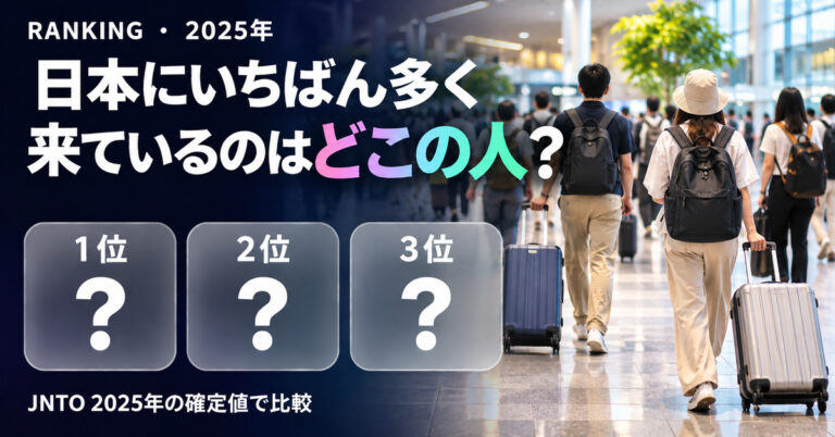 訪日外国人 国別ランキング2025【JNTO確定値】